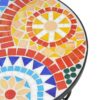 Outdoor Side Table With Ceramic Tile Top And Powder Coated Steel Frame - Black / Colorful - Image 10