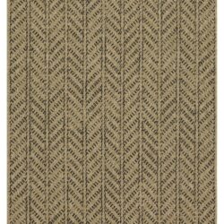 Earth - 5'3" X 7'3" Indoor, Outdoor Area Rug - Natural / Black