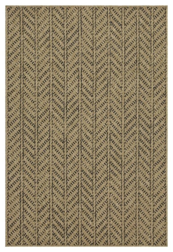 Earth - 5'3" X 7'3" Indoor, Outdoor Area Rug - Natural / Black