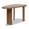 Melvin - Modern Oak Oblong Oval Console Desk - Cafe Brown Oak - Image 5
