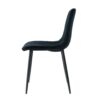 Indoor Velvet Dining Chair, Modern Kitchen Dining Chair With Cushion Back, Upholstered Side Chair With Coated Metal Legs, Family Kitchen Dining Room And Living Room (Set of 4) - Black - Image 5