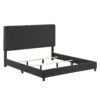 King Size Upholstered Platform Bed - Charcoal Gray - Image 2