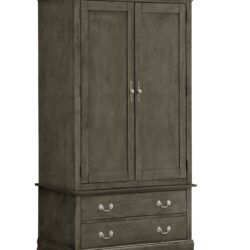 Elegant Traditional Armoire - Gray