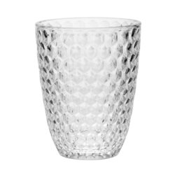 Leading Ware Diamond Cut Acrylic Glasses Drinking (Set of 4), Bpa Free, 12Oz - Clear