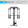 Modern Industrial Style Kitchen Faucet With Pull Down Sprayer Single Handle Stainless Steel - Matte Black - Image 6