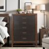 Branson - 5 Drawer Chest, Two Tone - Brown - Image 5