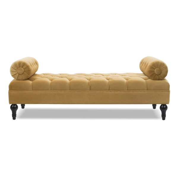 Lewis Bolster - Arm Entryway Bench - Gold