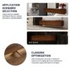 Modern Wall Mounted Bathroom Vanity With Resin Sink And Soft Close Drawer - Brown Ebony - Image 7