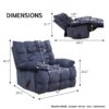Sitjoy - Classic Recliner - Dark Blue - Image 8