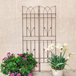 4 Pack Metal Garden Trellis Rustproof Trellis For Climbing Plants Outdoor Flower Support - Brown