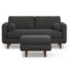 Morrison - Upholstered Sofa And Ottoman Set - Charcoal Gray - Image 9
