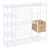 Open Style Wardrobe With Hanging Rails, Shelves And Drawers - White - Image 19