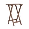 3 Piece Acacia Bistro Set, Folding Patio Furniture For Garden Backyard Balcony Porch With 1 Coffee Table And 2 Foldable Chairs - Natural Stained - Image 22