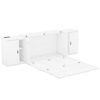 Queen Size Murphy Bed With Shelves, Cabinets And USB Ports - White - Image 2