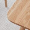 Round Corner Diagonal Leg Telescopic Table For 6-8 People To Meet Dining Table - Light Natural - Image 3