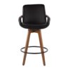 Cosmo - Mid-Century Counter Stool - Walnut / Black - Image 5