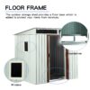 Outdoor Metal Storage Shed With Window - White - Image 3