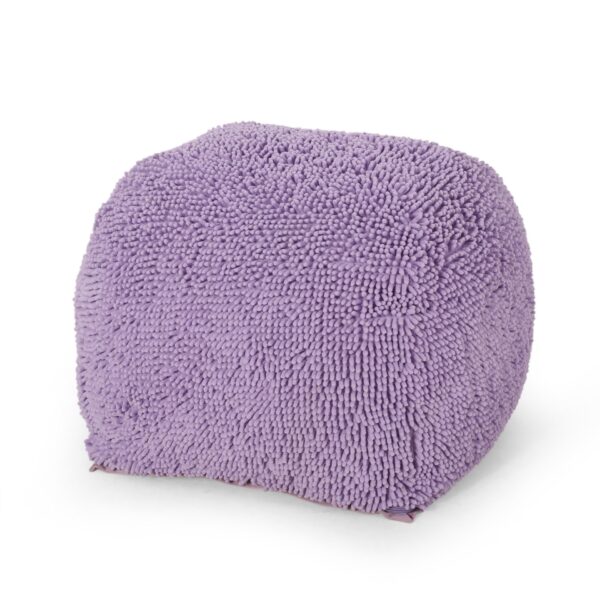 Spongy - Microfiber Square Pouf Lavender Soft Seating - Lavender