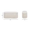 Fuji - Upholstered Oval Storage Bench - Ivory White - Image 14