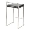 Fuji - Contemporary, Stackable Counter Stool (Set of 3) - Black - Image 4