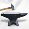 Single Horn Anvil 132Lbs Cast Steel Anvil smith For Sale Forge Tools And Equipment Anvil Rugged Round Horn Anvil smith Jewelers Metalsmith smith Tool - Black - Image 3