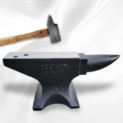 Single Horn Anvil 132Lbs Cast Steel Anvil smith For Sale Forge Tools And Equipment Anvil Rugged Round Horn Anvil smith Jewelers Metalsmith smith Tool - Black