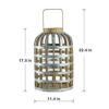 Decorative Lantern With Handle, Wooden Lantern For Indoor Outdoor, Home Garden- Silver - Image 3