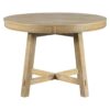 Gia - Round Extendable Dining Table With Leaf Wood - Natural Wood Wash - Image 3