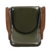 Accent Chair With Cushioned Seat, Brass Tipped Legs - Cognac Brown - Image 9