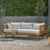 Claremont - 3 Seater Daybed With Water Resistant Cushions - Teak - Image 3