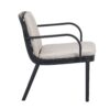 Luna - Outdoor Patio 3 Pieces Chat Set With Pp Frame And Cushions Includes 2 Club Chairs And 1 Loveseat - Beige / Black - Image 7