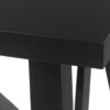 Farmhouse Style Dining Table With Wood Like Top - Matte Black - Image 8