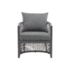 Modern Curved Aluminum Lounge Chair With Rope Weave Design And Cushioned Comfort (Set of 2) - Gray - Image 9