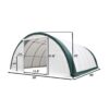 Single Truss Arch Storage Shelter PE - White / Green - Image 6