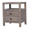 Acid - 2 Drawer Open Bedside Table - Gray Ash - Image 3