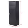 Large Package Delivery Parcel Mail Drop Box With Lockable Storage Compartment Heavy Duty Weatherproof For Express Mail Delivery For Home & Business Use - Black - Image 8