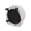 Yolanda - Round Upholstered Accent Ottoman - Alabaster Off White - Image 3