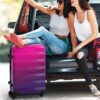 Hardshell Luggage Sets 3 Piece Gradient Color Expandable Suitcase With Spinner Wheels And Tsa Lock Lightweight 20" 24" 28" Available - Purple / Pink - Image 2