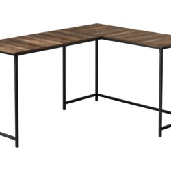 Computer Desk, Home Office, Corner, L Shape, Laptop, Contemporary & Modern - Brown