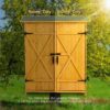 Outdoor Storage Shed With Lockable Door, Wooden Tool Storage Shed With Detachable Shelves & Pitch Roof - Natural - Image 6