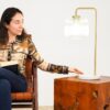 Haven - Clear Table Lamp, Button Control - Gold / White / White Marble - Image 11