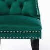 Nikki - Modern, High-End Tufted Solid Wood Contemporary Velvet Upholstered Dining Chair With Wood Legs Nailhead Trim (Set of 2) - Green - Image 9