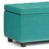 Hamilton - Storage Ottoman - Aqua Blue - Image 5