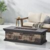 Contemporary Rectangle Fire Pit 50, 000 Btu Magnesium Oxide - Stone Gray - Image 4