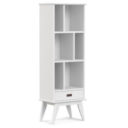 Draper - Mid Century Bookcase And Storage Unit - White