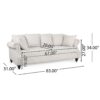 3 Seater Sofa - Beige - Image 3