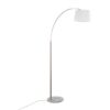 March - Contemporary Floor Lamp - Nickel / White - Image 4