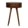 Nordic Circular Nightstand - Chestnut - Image 2