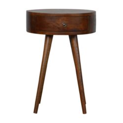 Nordic Circular Nightstand - Chestnut