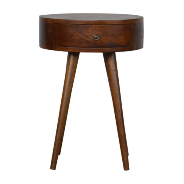 Nordic Circular Nightstand - Chestnut
